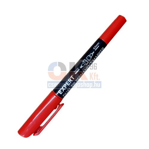 Expert kétoldalas jelölő filc piros 0,5 / 1 mm (8432010)
