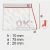 EMAC Vierteag GT teraszprofil sarokidom oxid szürke 10mm / 20x20cm (NVGTAL10EXOG)