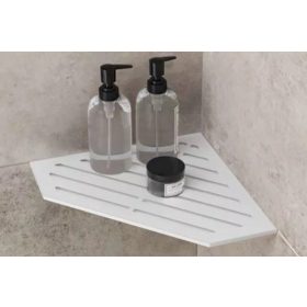   Ablago Diamant zuhany sarokpolc, matt fehér, ötszögletű (abl14969we)