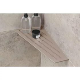   Ablago Board zuhany sarokpolc, matt bézs, aszimmetrikus (abl14970be)