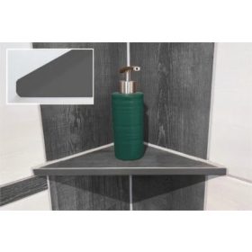   Ablago W220 burkolható zuhany sarokpolc, L él, matt antracit, háromszögletű (ablw220an)