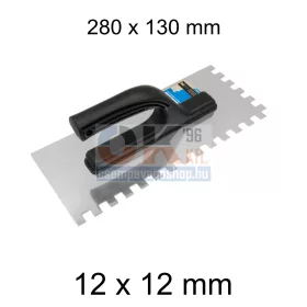   Bautool fogazott glettvas műanyag nyéllel 12×12 mm 280×130 mm (b40570)