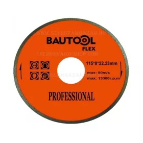   Bautool gyémánttárcsa folyamatos élű 110×22,2 mm (brqcp002)