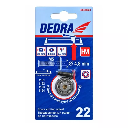 Dedra csempevágókerék 22x6x4,8mm (ded0023)