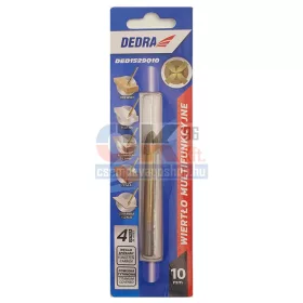   Dedra négyélű lándzsafúró 10 mm, titán bevonat (ded1529q10)