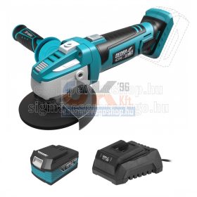   Dedra akkumulátoros sarokcsiszoló 18V / 125mm töltő + 1db akku 4Ah (ded7050k)