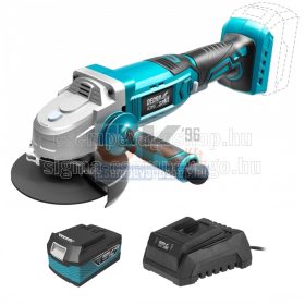   Dedra akkumulátoros sarokcsiszoló 18V / 125mm vékonyított fogantyú töltő + 1db akku 4Ah (ded7051k)