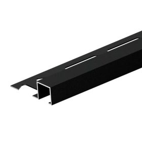   Dural DPSACM négyzet profil élvédő, porszórt fekete, 9mm / 250cm (durdpsacm911)