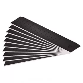   Extol kés penge 18×0,7mm/10db, SK2 acél tripla vágóél, fekete (e4780003)