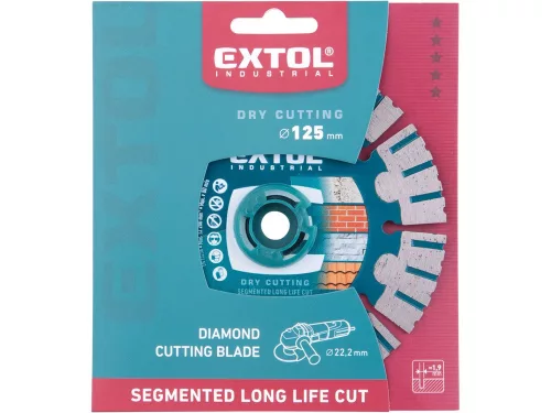 Extol gyémánt vágótárcsa 125×22,2mm Long Life száraz/vizes (e8703037)