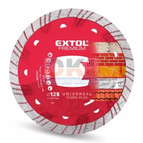   Extol Premium gyémánt vágótárcsa TURBO Plus 125×22,2mm (e8803032)