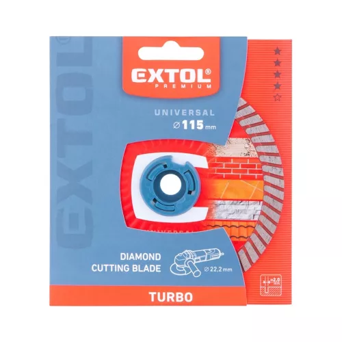 Extol gyémánt vágótárcsa 115×22,2mm TURBO gránit/kerámia (e8803051)