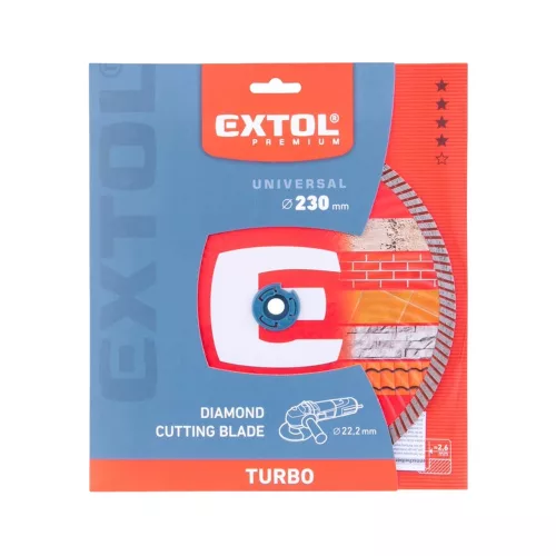 Extol gyémánt vágótárcsa 230×22,2mm TURBO gránit/kerámia (e8803055)