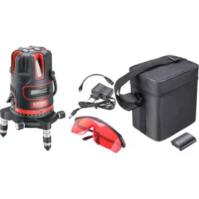   Extol automatikus lézeres szintező piros, (1horiztontális +4vertikális +6pont) (e882331)