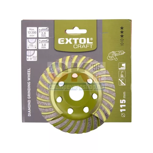 Extol gyémántcsiszoló, betoncsiszoló 115mm Turbo  (e903004)