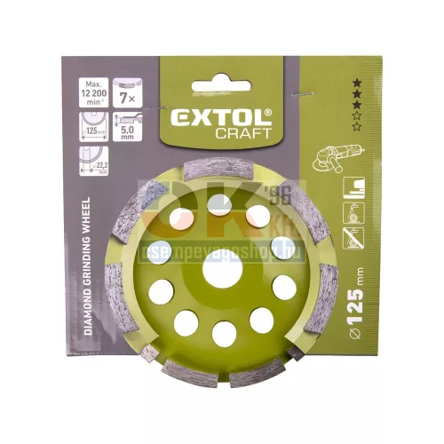 Extol betoncsiszoló 125×22,2mm egysoros (e903015)
