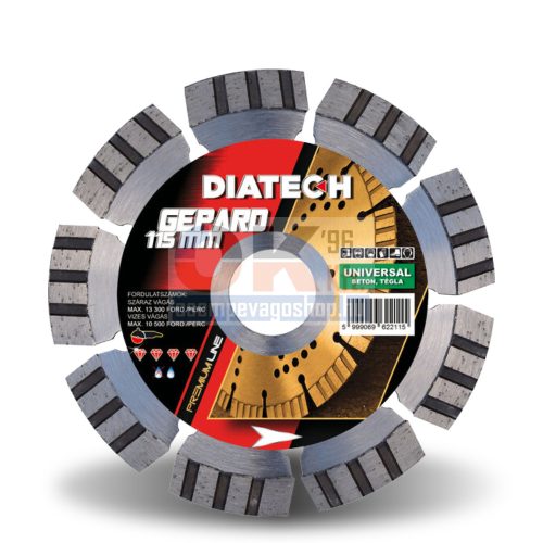 Diatech gyémánttárcsa GEPARD 115x22,2x10 mm (ge115)