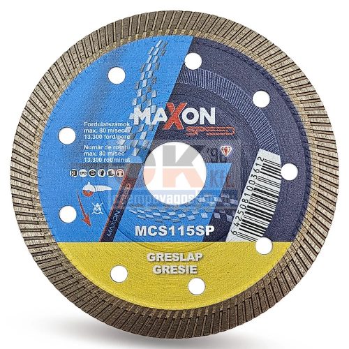 Diatech gyémánttárcsa MAXON SPEED 115×22,2 mm (mcs115sp)