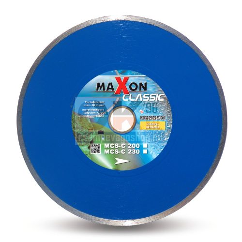 Diatech gyémánttárcsa Maxon csempe járólap vágására CLASSIC  30/25,4×230mm (mcs230c)