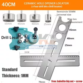   SKT furatjelölő sablon 40cm + 4 db lyukfúró + kitámasztó (skt171003)