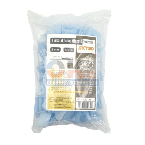 SKT20 ÉKES lapszintező, TALP elem 100 db, 3mm fuga, 5-15mm laphoz (skt2013a)