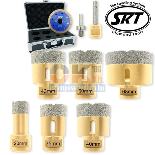 SKT 226 PRO gyémánt lyukfúró készlet 20-35-40-43-50-68 mm (skt226008c)