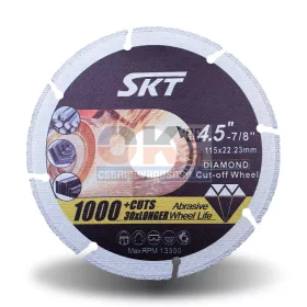   SKT 513 gyémántszemcsés fémvágó tárcsa 115×22,2mm (skt513115)