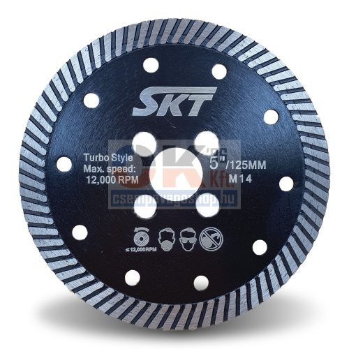 SKT 519 turbo gyémánttárcsa 125x22,2mm (skt519125cs)