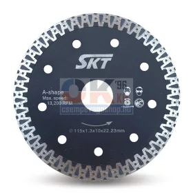   SKT 526 gyémánttárcsa száraz vágáshoz 115×22,2×1,3×10mm fekete (skt526115b)