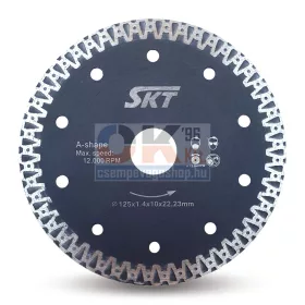   SKT 526 gyémánttárcsa száraz vágáshoz 125×22,2×1,4×10mm fekete (skt526125b)