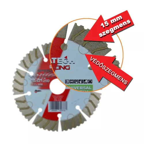 Diatech gyémánttárcsa SPEED RACING szegmenses 22,2×115mm (slsz115d)