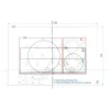 Univerzális burkolható WC nyomólaphoz kivágó sablon (ts89902)